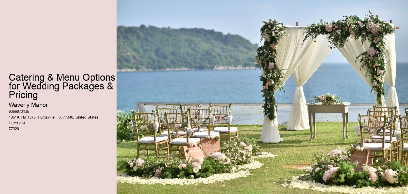 Catering & Menu Options for Wedding Packages & Pricing