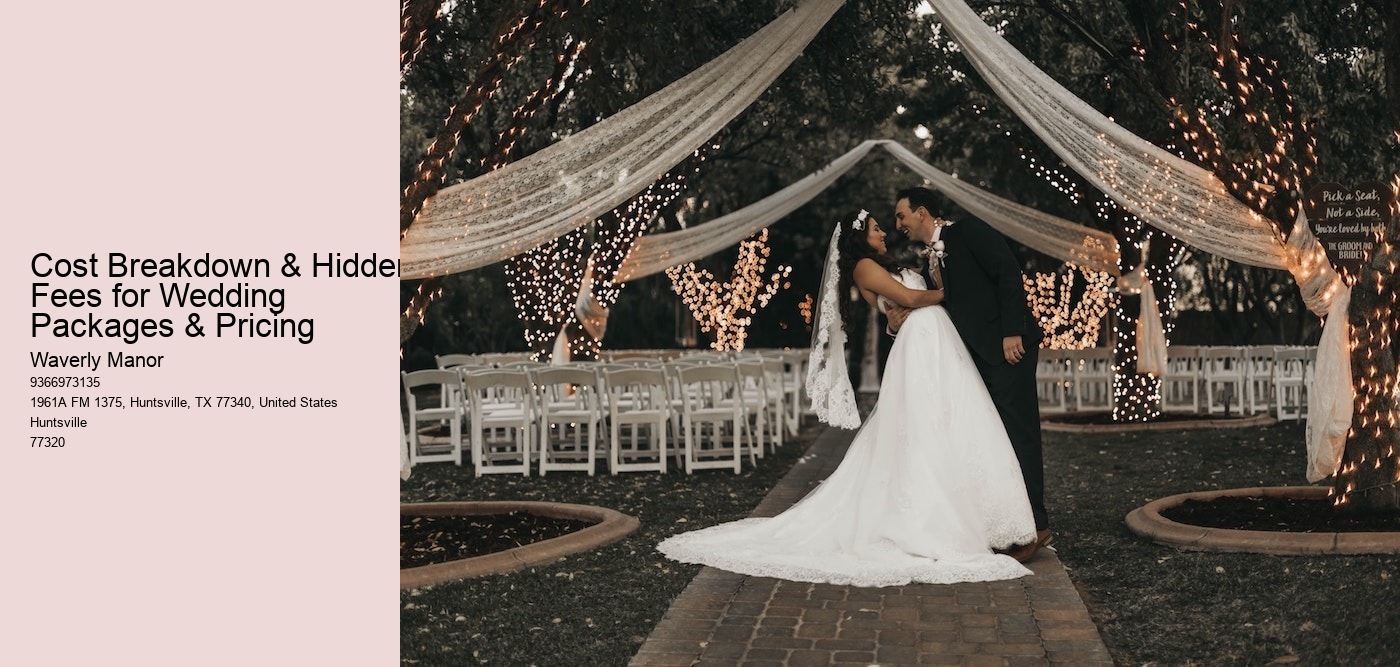 Cost Breakdown & Hidden Fees for Wedding Packages & Pricing