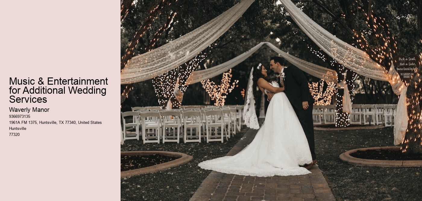 Music & Entertainment for Additional Wedding Services